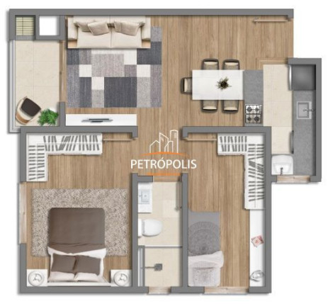Imagem Apartamento com 2 Quartos à Venda, 54 m² em Nossa Senhora De Fátima - Caxias Do Sul