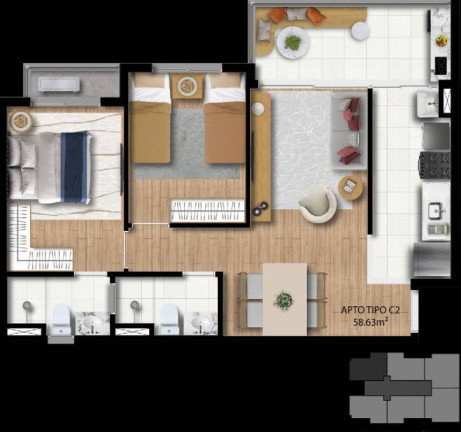 Imagem Apartamento com 2 Quartos à Venda, 57 m² em Nossa Senhora Da Vitória - Ilhéus