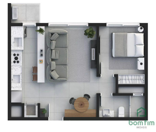 Imagem Apartamento com 1 Quarto à Venda, 46 m² em Centro - Torres Imagem Apartamento com 1 Quarto à Venda, 46 m² em Centro - Torres
