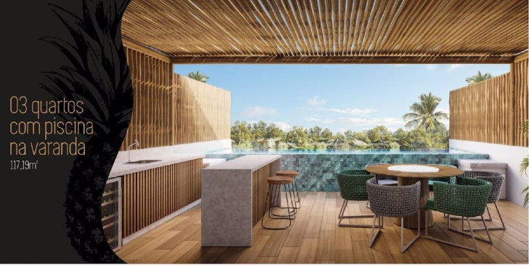 Apartamento com 3 Quartos à Venda, 117 m² em Acú Da Torre - Mata De São João