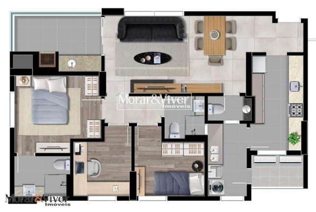 Imagem Apartamento com 3 Quartos à Venda, 96 m² em Batel - Curitiba