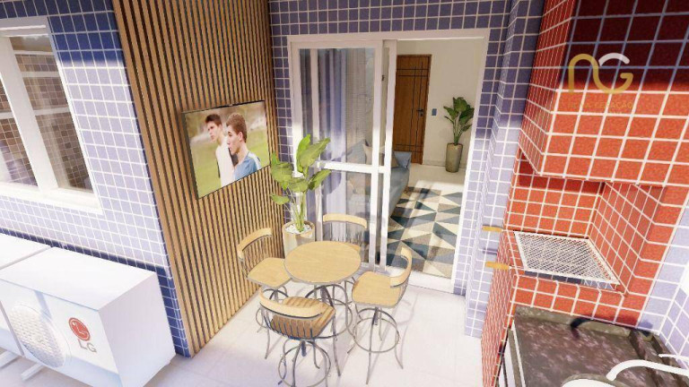 Apartamento com 1 Quarto à Venda, 49 m² em Vila Guilhermina - Praia Grande