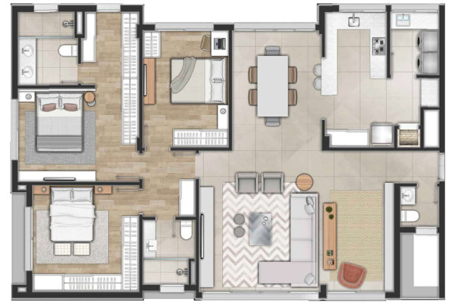 Imagem Apartamento com 3 Quartos à Venda, 143 m² em Tristeza - Porto Alegre Imagem Apartamento com 3 Quartos à Venda, 143 m² em Tristeza - Porto Alegre