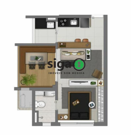 Imagem Apartamento com 1 Quarto à Venda ou Locação, 45 m² em Vila Mariana - São Paulo