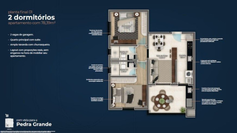 Imagem Apartamento com 2 Quartos à Venda, 78 m² em Vila Gardênia - Atibaia