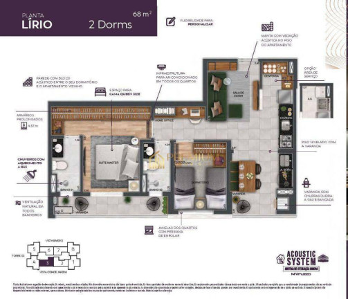 Imagem Apartamento com 2 Quartos à Venda, 68 m² em Jardim Satélite - São José Dos Campos