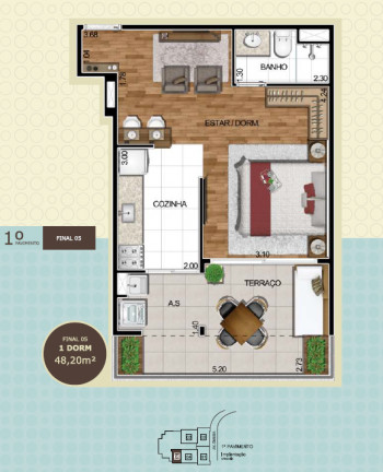 Imagem Studio com 1 Quarto à Venda, 42 m² em Alphaville - Barueri Imagem Studio com 1 Quarto à Venda, 42 m² em Alphaville - Barueri