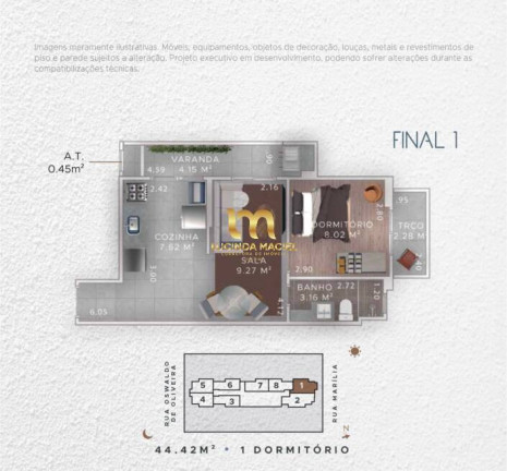 Imagem Apartamento com 1 Quarto à Venda, 37 m² em Boqueirão - Praia Grande