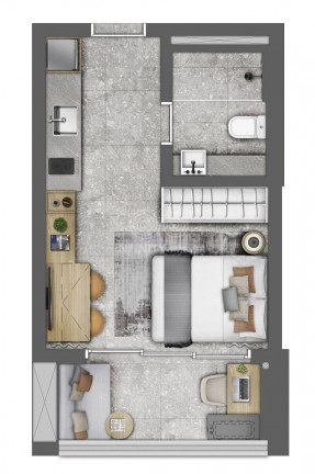 Imagem Apartamento com 1 Quarto à Venda, 26 m² em Campo Belo - São Paulo