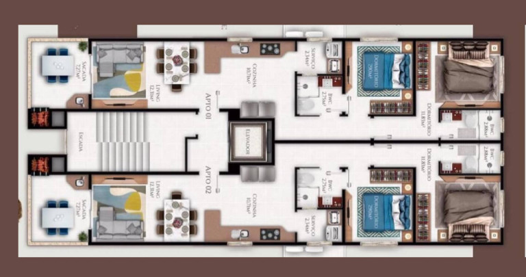 Imagem Apartamento com 2 Quartos à Venda, 70 m² em Perequê - Porto Belo Imagem Apartamento com 2 Quartos à Venda, 70 m² em Perequê - Porto Belo