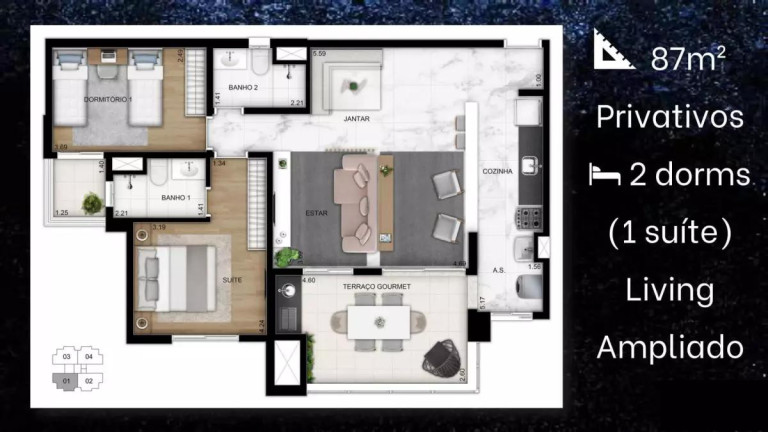 Imagem Apartamento com 3 Quartos à Venda, 87 m² em Vila Bastos - Santo André Imagem Apartamento com 3 Quartos à Venda, 87 m² em Vila Bastos - Santo André