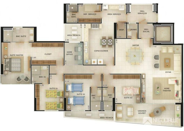 Imagem Apartamento com 4 Quartos à Venda, 206 m² em Brisamar - João Pessoa