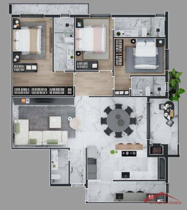 Imagem Apartamento com 3 Quartos à Venda, 136 m² em América - Joinville Imagem Apartamento com 3 Quartos à Venda, 136 m² em América - Joinville