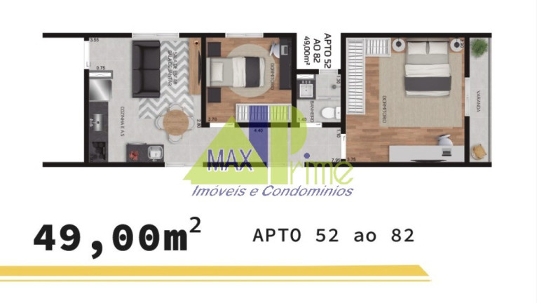 Imagem Apartamento com 2 Quartos à Venda, 49 m² em Cidade Patriarca - São Paulo