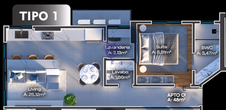 Imagem Flat com 1 Quarto à Venda, em Meia Praia - Itapema Imagem Flat com 1 Quarto à Venda, em Meia Praia - Itapema