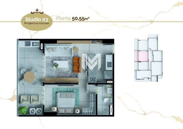 Imagem Apartamento com 1 Quarto à Venda, 50 m² em Umarizal - Belém Imagem Apartamento com 1 Quarto à Venda, 50 m² em Umarizal - Belém