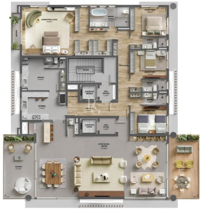 Apartamento com 4 Quartos à Venda, 382 m² em Bela Vista - Porto Alegre
