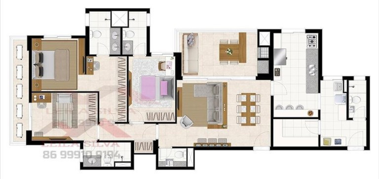 Imagem Apartamento com 3 Quartos à Venda, em Horto - Teresina Imagem Apartamento com 3 Quartos à Venda, em Horto - Teresina