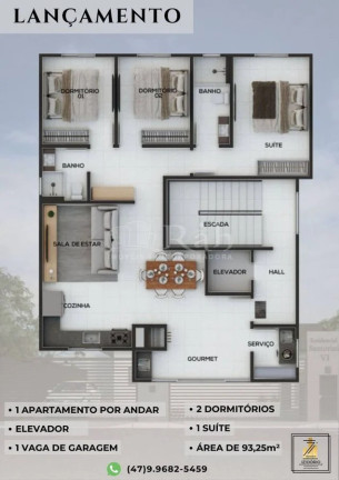 Imagem Apartamento com 3 Quartos à Venda, 93 m² em Balneário Piçarras