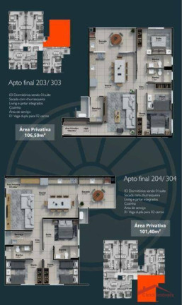 Imagem Apartamento com 3 Quartos à Venda, 143 m² em Praia Grande - Penha Imagem Apartamento com 3 Quartos à Venda, 143 m² em Praia Grande - Penha