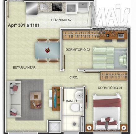 Imagem Apartamento com 2 Quartos à Venda, 54 m² em Guarani - Novo Hamburgo Imagem Apartamento com 2 Quartos à Venda, 54 m² em Guarani - Novo Hamburgo