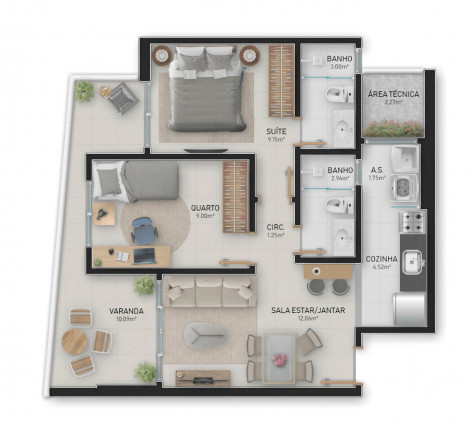 Imagem Apartamento com 2 Quartos à Venda, 58 m² em Praia De Itaparica - Vila Velha Imagem Apartamento com 2 Quartos à Venda, 58 m² em Praia De Itaparica - Vila Velha