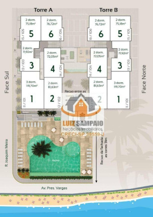 Imagem Apartamento com 2 Quartos à Venda, 72 m² em Centro - Itanhaém Imagem Apartamento com 2 Quartos à Venda, 72 m² em Centro - Itanhaém