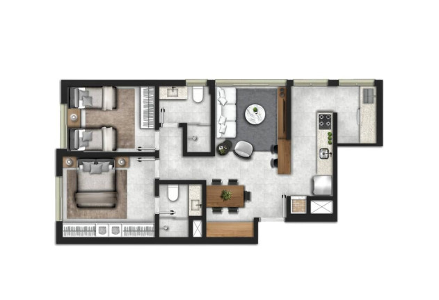 Imagem Apartamento com 2 Quartos à Venda, 62 m² em Cristo Redentor - Porto Alegre