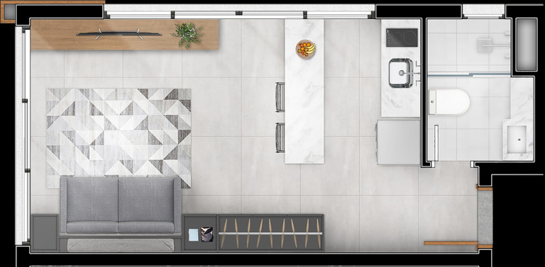 Imagem Apartamento com 1 Quarto à Venda, 36 m² em Petrópolis - Porto Alegre