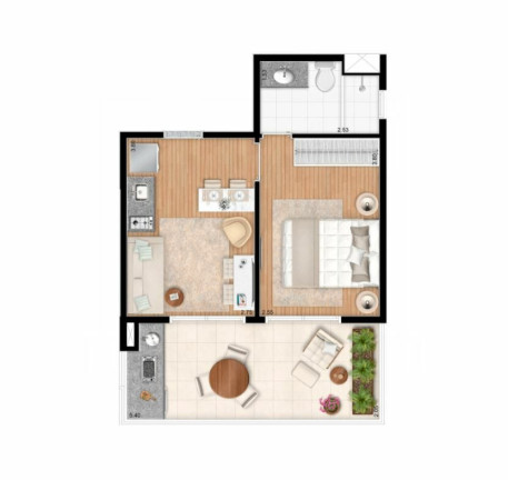 Imagem Apartamento com 1 Quarto à Venda, 33 m² em Alto Da Boa Vista - São Paulo