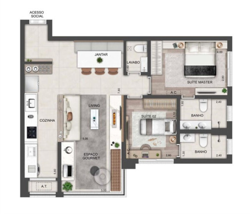 Imagem Apartamento com 3 Quartos à Venda, 122 m² em Brooklin Paulista - São Paulo