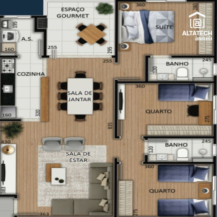 Imagem Imóvel com 3 Quartos à Venda, 93 m² em Jardim Elvira Dias - Poços De Caldas