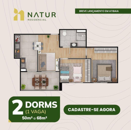 Imagem Apartamento com 2 Quartos à Venda, 68 m² em Parque Das Nações - Atibaia Imagem Apartamento com 2 Quartos à Venda, 68 m² em Parque Das Nações - Atibaia