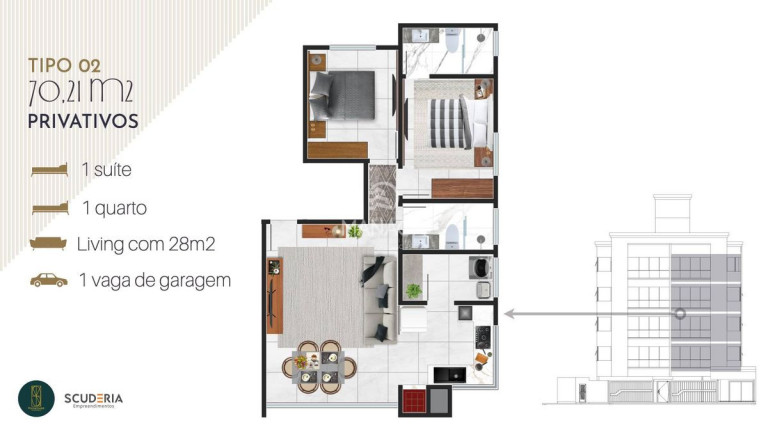 Imagem Apartamento com 2 Quartos à Venda, 70 m² em Itajuba - Barra Velha Imagem Apartamento com 2 Quartos à Venda, 70 m² em Itajuba - Barra Velha
