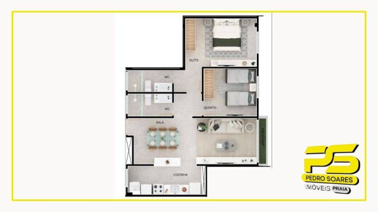 Imagem Apartamento com 2 Quartos à Venda, 62 m² em Intermares - Cabedelo