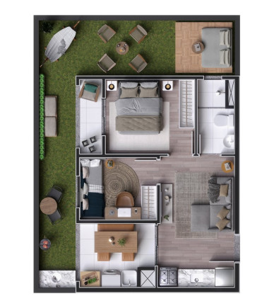 Imagem Apartamento com 2 Quartos à Venda, 33 m² em Campo Belo - São Paulo