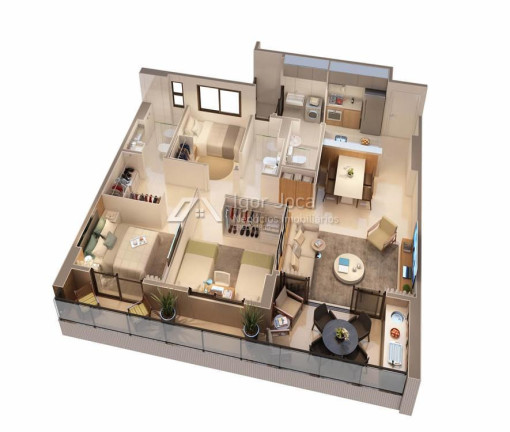 Imagem Apartamento com 3 Quartos à Venda, 81 m² em Cocó - Fortaleza