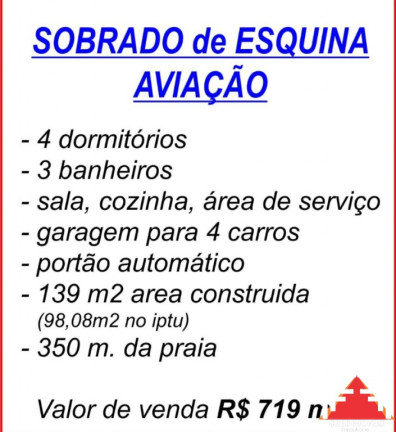Imagem Casa com 4 Quartos à Venda, 139 m² em Aviação - Praia Grande Imagem Casa com 4 Quartos à Venda, 139 m² em Aviação - Praia Grande