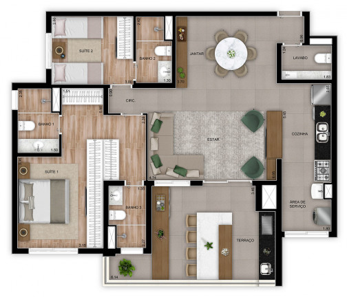 Imagem Apartamento com 3 Quartos à Venda, 82 m² em Vila Gilda - Santo André
