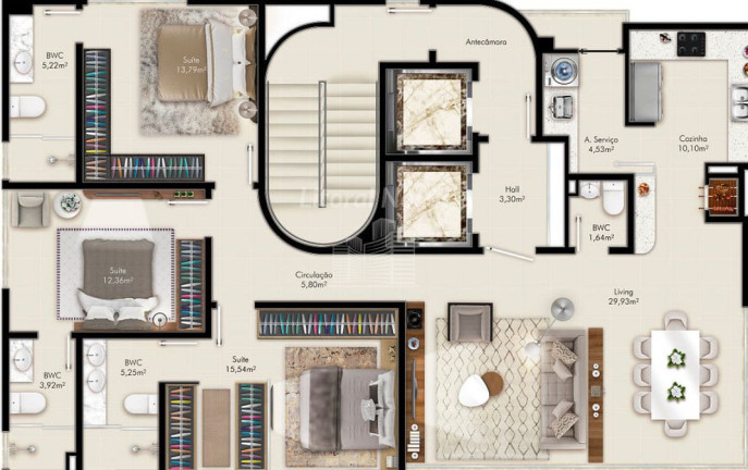 Imagem Apartamento com 3 Quartos à Venda, 125 m² em Centro - Balneário Camboriú