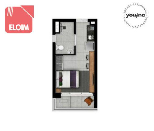 Imagem Studio com 1 Quarto à Venda, 23 m² em Higienópolis - São Paulo Imagem Studio com 1 Quarto à Venda, 23 m² em Higienópolis - São Paulo