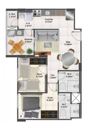 Imagem Apartamento com 2 Quartos à Venda, 63 m² em Maracanã - Praia Grande Imagem Apartamento com 2 Quartos à Venda, 63 m² em Maracanã - Praia Grande