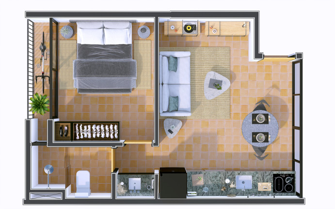 Imagem Apartamento com 1 Quarto à Venda, 34 m² em Brooklin Novo - São Paulo Imagem Apartamento com 1 Quarto à Venda, 34 m² em Brooklin Novo - São Paulo
