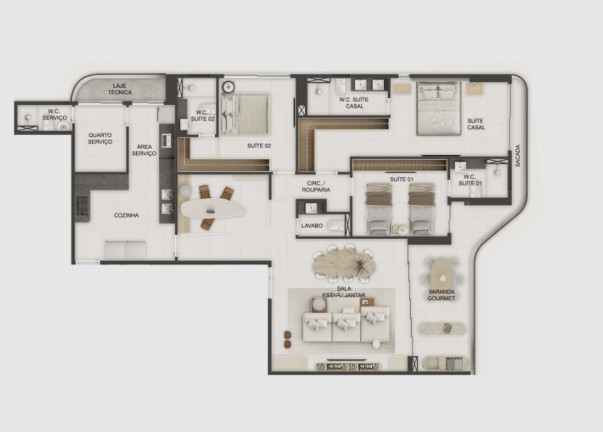 Imagem Apartamento com 4 Quartos à Venda, 214 m² em Altiplano Cabo Branco - João Pessoa Imagem Apartamento com 4 Quartos à Venda, 214 m² em Altiplano Cabo Branco - João Pessoa