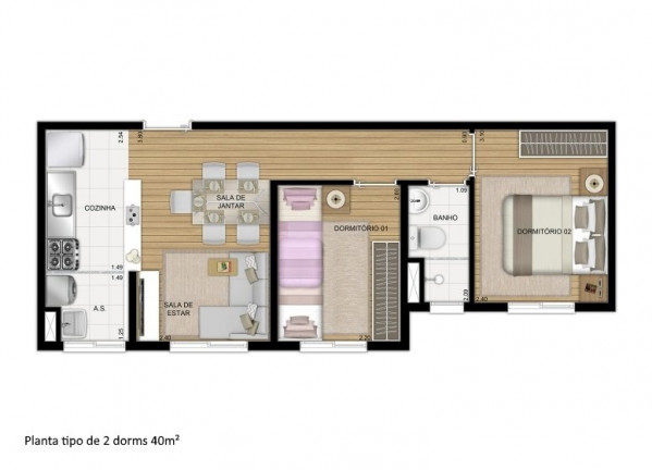 Imagem Apartamento com 2 Quartos à Venda, 40 m² em Itaquera - São Paulo