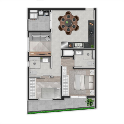Imagem Apartamento com 2 Quartos à Venda, 56 m² em Bom Retiro - Curitiba