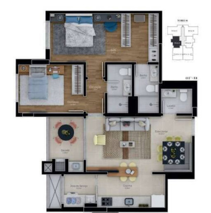 Foto do imóvel Apartamento com 2 Quartos à Venda, 79 m² em Agronomica - Florianópolis
