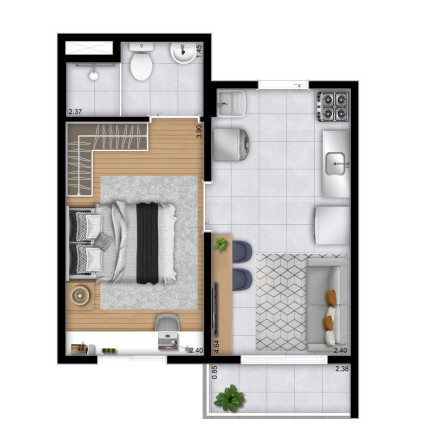 Imagem Apartamento com 1 Quarto à Venda, 27 m² em Cupecê - São Paulo