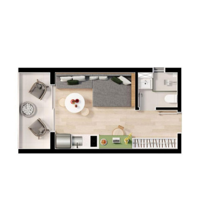 Imagem Imóvel com 1 Quarto à Venda, 24 m² em Prado Velho - Curitiba