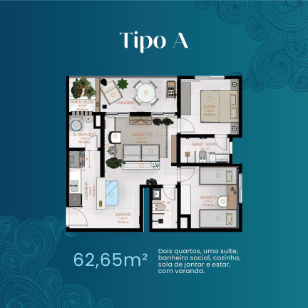 Imagem Apartamento com 2 Quartos à Venda, 53 m² em Centro - Lauro De Freitas Imagem Apartamento com 2 Quartos à Venda, 53 m² em Centro - Lauro De Freitas